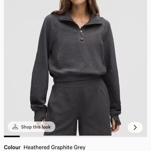 Lululemon Scuba Cropped Funnel-Neck Half Zip
Waffle NWT S